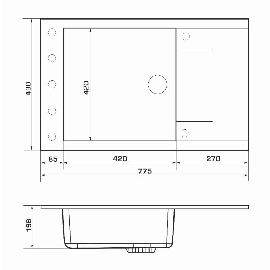 Мийка кухонна GRANADO Almeria ivory (gr3104) - зображення 6