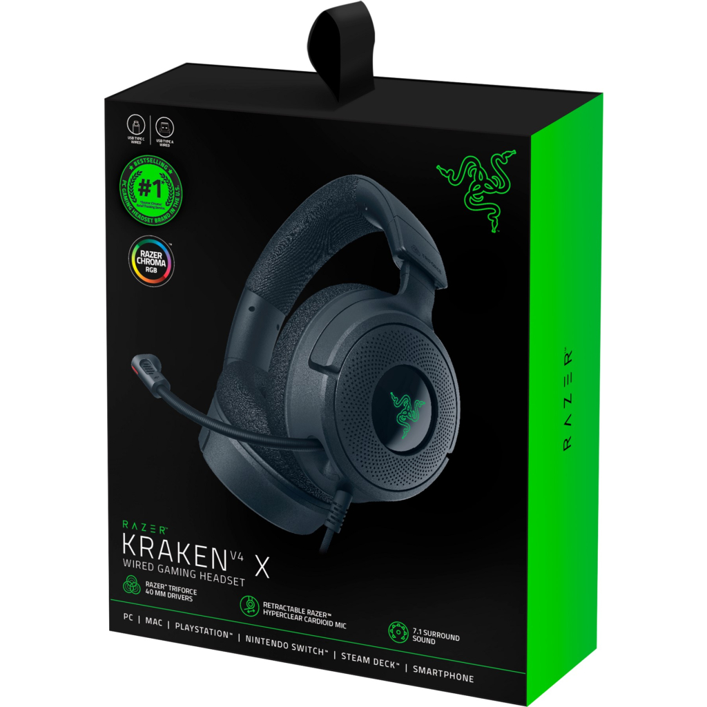 Навушники Razer Kraken V4 X Black (RZ04-05180100-R3M1) - зображення 9
