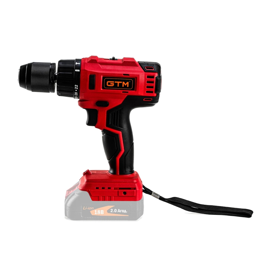 Шуруповерт GTM DSI18/60BL з ударом, 18В, 60Нм (без АКБ та ЗП) (DSI18/60BL_BARE TOOL) - зображення 4