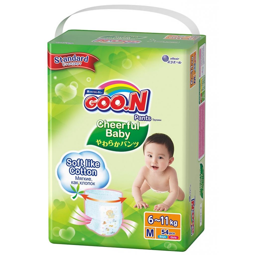 Підгузки GOO.N Cheerful Baby Трусики 6-11 кг M, унісекс, 54 шт (853880) - зображення 1