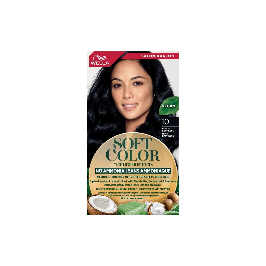 Фарба для волосся Wella Soft Color Безаміачна 10 - Чорний еспресо (3616302076796) - изображение 2