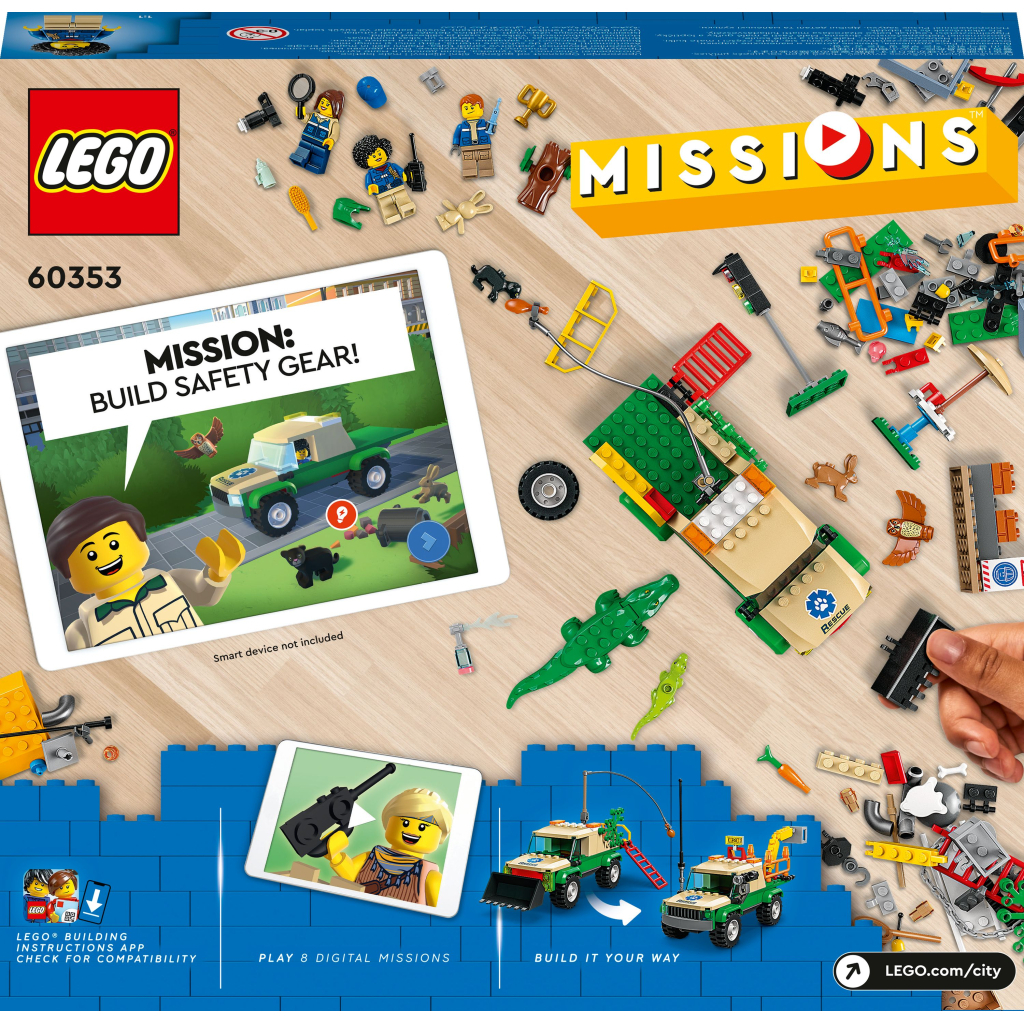 Конструктор LEGO City Missions Місії порятунку диких тварин 246 деталей (60353) - зображення 10