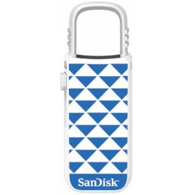 USB флеш накопичувач SanDisk 16GB Cruzer U Blue Triangles USB 2.0 (SDCZ59-016G-B35BT) - зображення 1