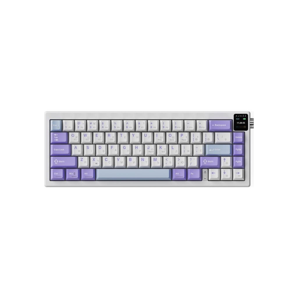 Клавіатура Ajazz AK650 Flying Fish Switch Purple RGB USB/Wireless/Bluetooth UA Purple (AK650-FF-PWB) - зображення 1