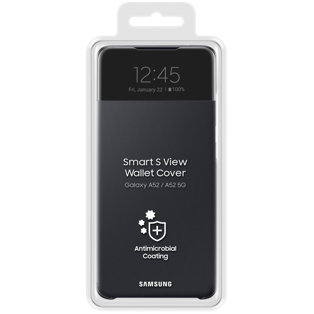 Чохол до мобільного телефона Samsung Galaxy A52/A525 S View Wallet Cover Black (EF-EA525PBEGRU) - зображення 5
