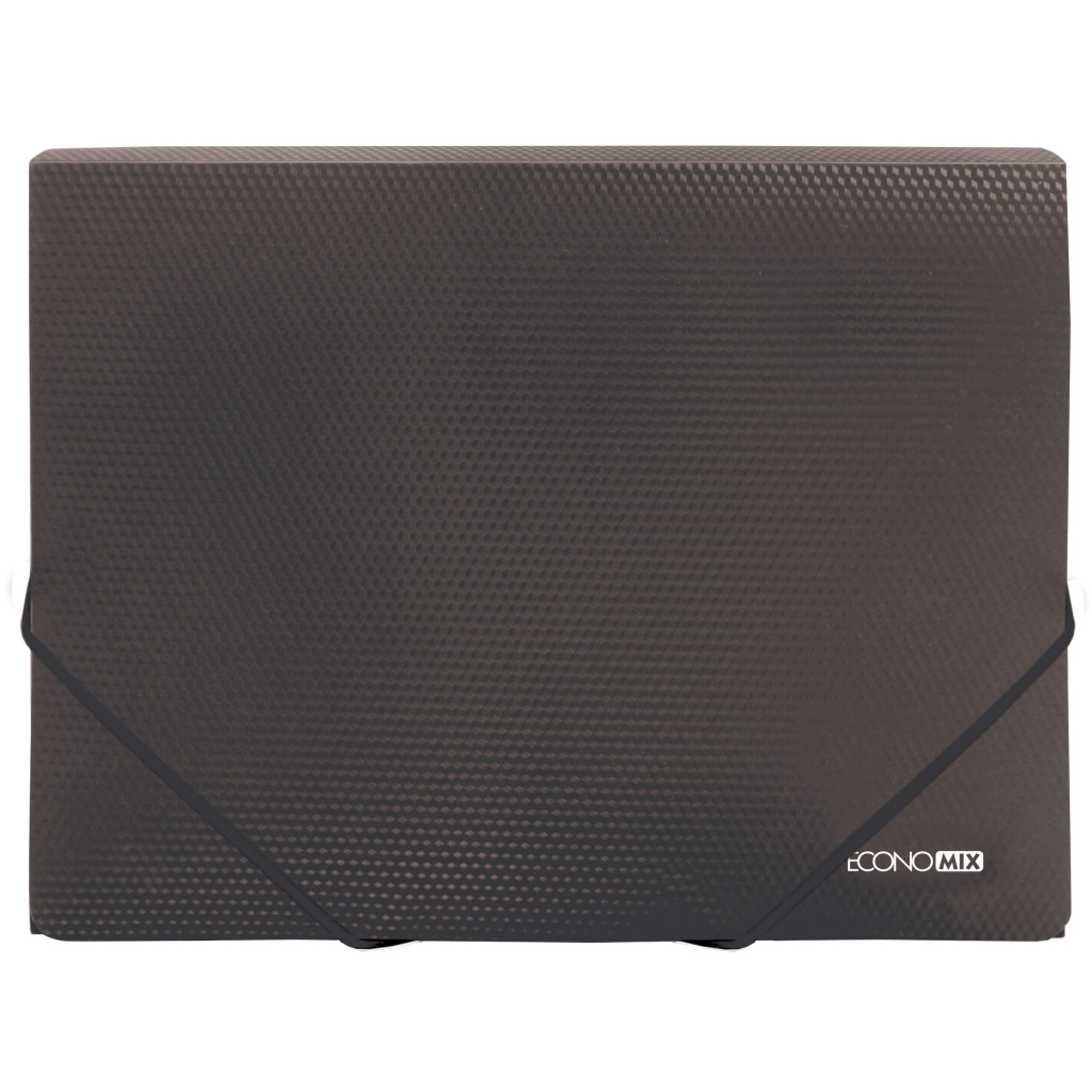 Папка на резинках Economix А4 фактура "помаранч", чорна (E31601-51) - изображение 1