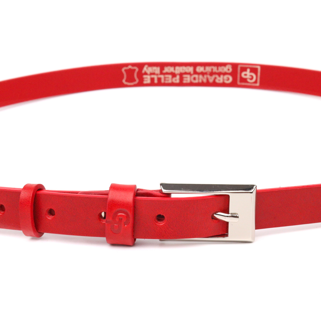 Ремінь Grande Pelle Жіночий з натуральної шкіри Червоний (21445) - зображення 5