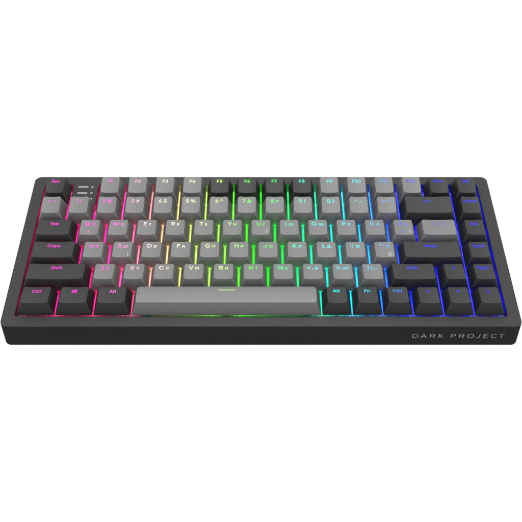 Клавіатура Dark Project KD83A PBT Mechanical Gateron Cap Teal USB Black/Gray (KB-GCT-871-100004) - зображення 2