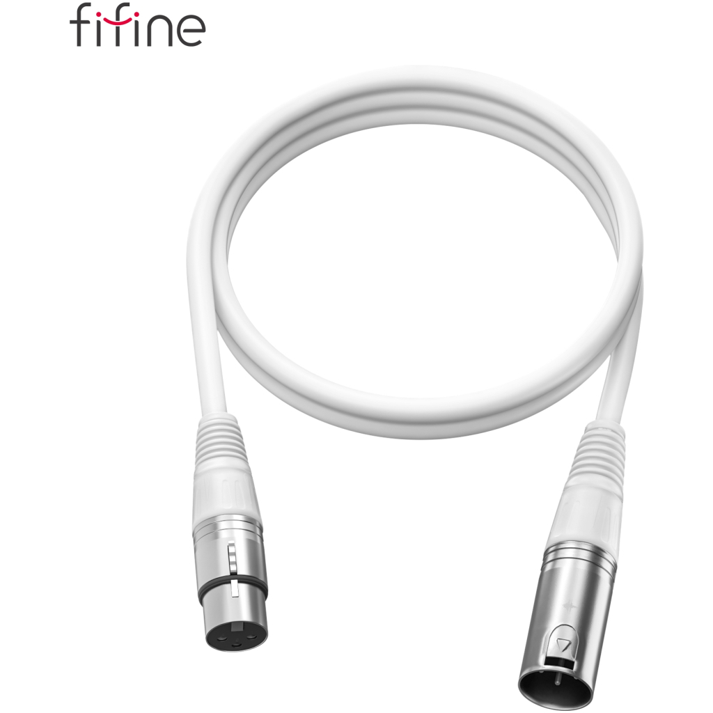 Мікрофонний кабель Fifine XLR Male to Female White 1.8 м (L9CW) - picture 2