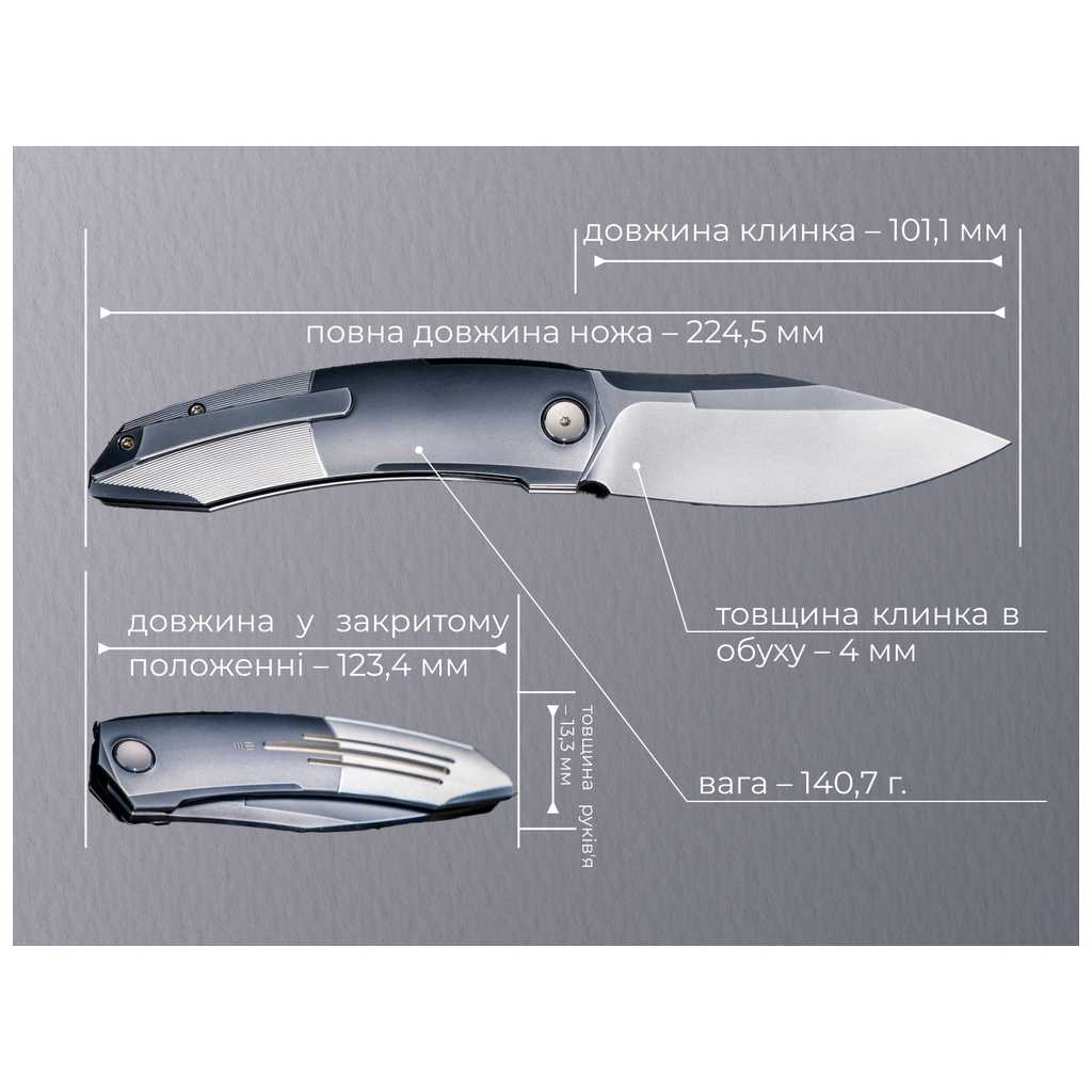 Ніж Weknife Sine Wave, Dark Titanium, Darkwash (WE23069B-3) - зображення 10