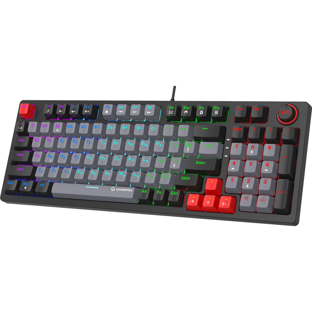 Клавіатура GamePro MK120R LED Red Switches USB Black (MK120R) - зображення 3
