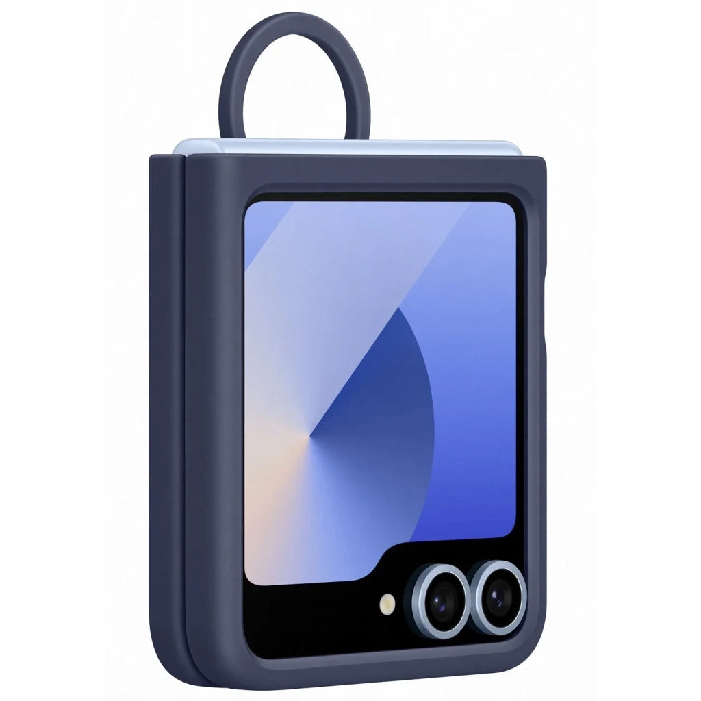 Чохол до мобільного телефона Samsung Silicone Cover with Ring Samsung Galaxy Flip 6 Navy (EF-PF741TNEGUA) - зображення 5