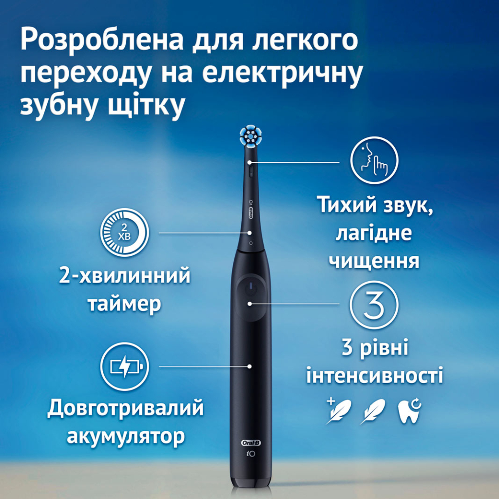 Електрична зубна щітка Oral-B Series 2 iOS2.1C9.0 Black (8700216614931) - зображення 3