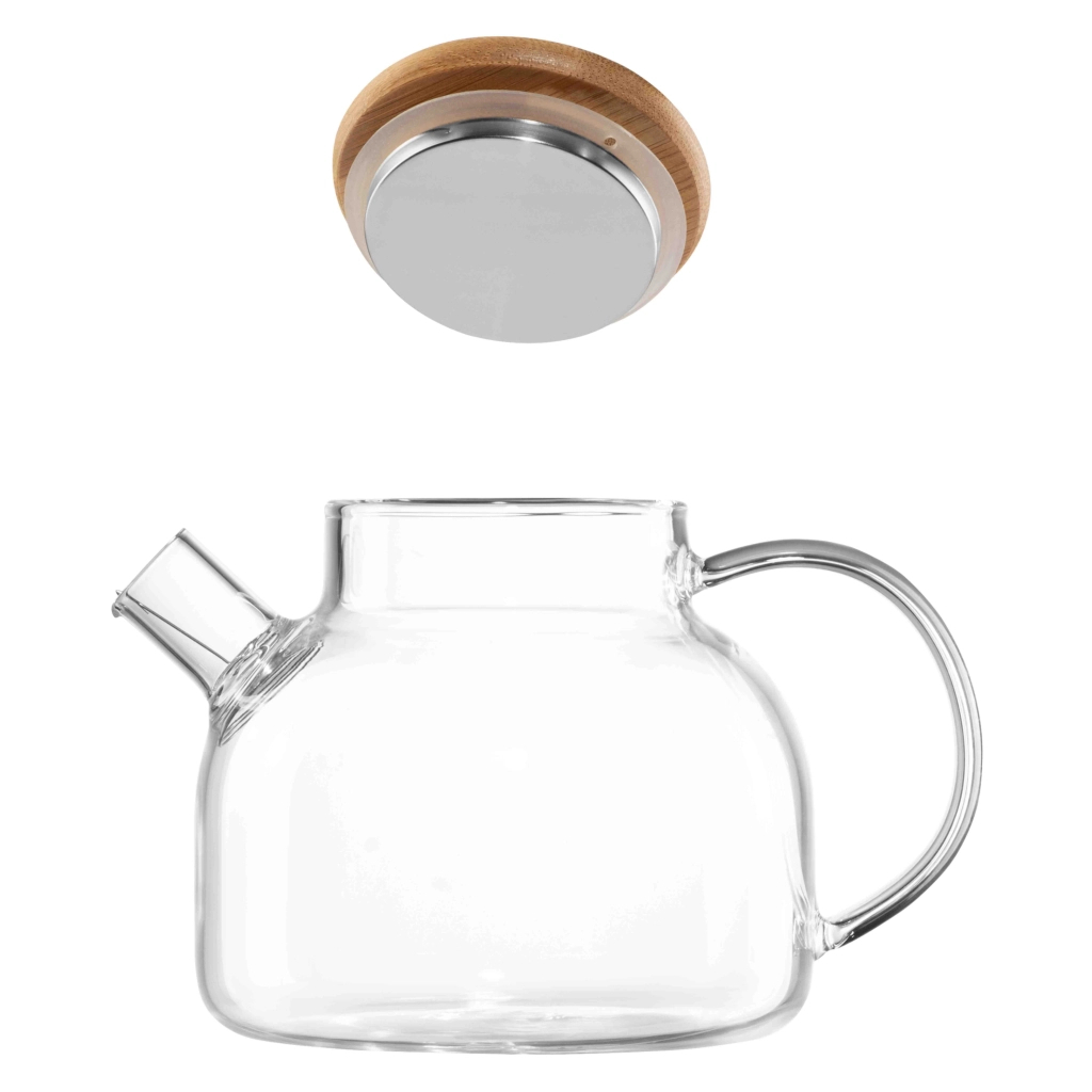 Заварник Ardesto Gemini боросилікатне скло бамбук прозорий 1000мл (AR3010GBM) - зображення 2