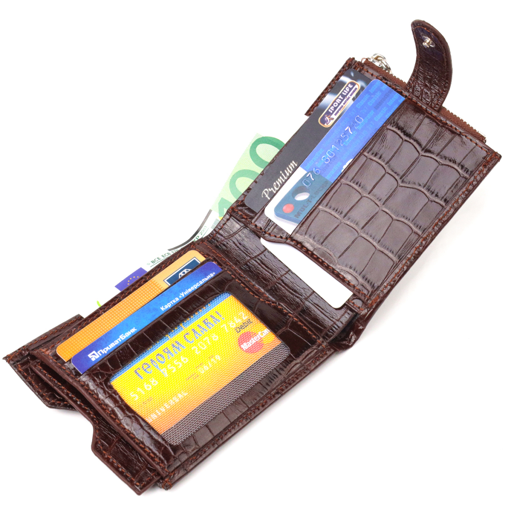 Гаманець Canpellini З натуральної шкіри Коричневий (21503) - зображення 6