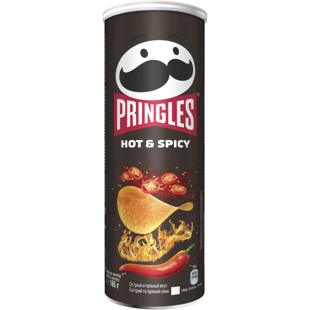 Чіпси Pringles Hot&Spicy Гострі 165 г (5053990101542) - зображення 1