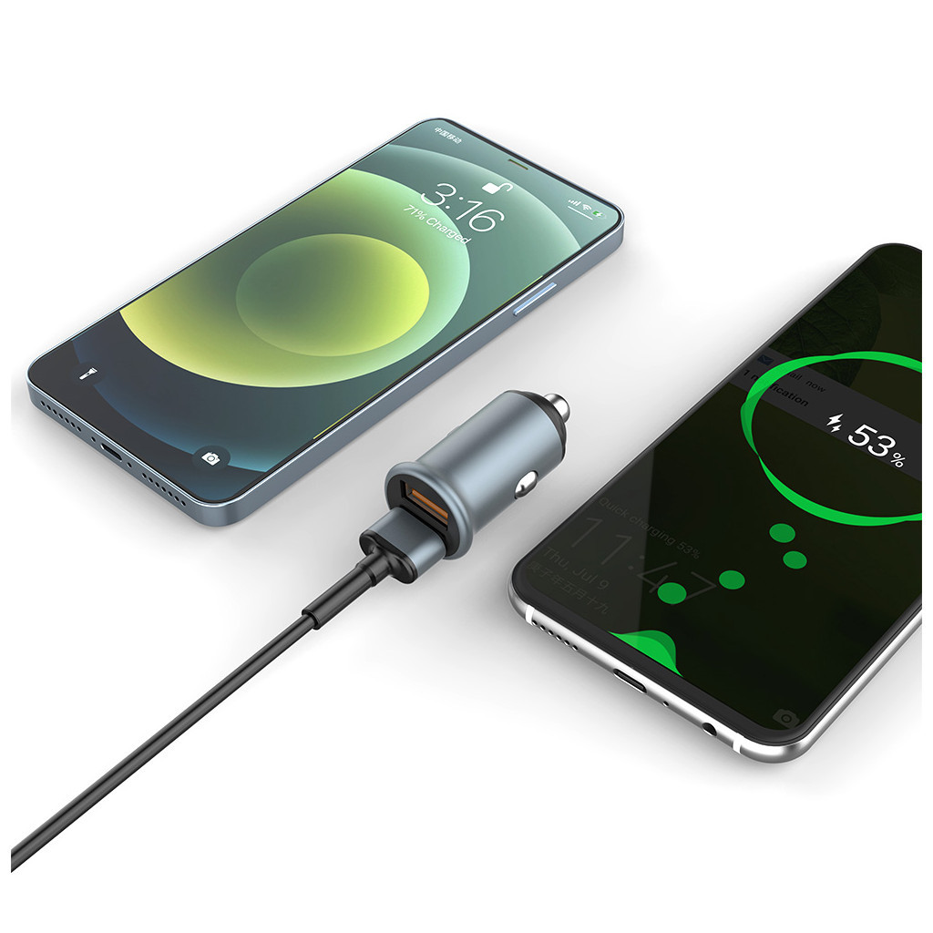 Зарядний пристрій ColorWay 2USB Quick Charge 3.0 (36W) Gray (CW-CHA036Q-GR) - зображення 6