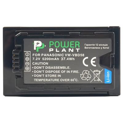 Акумулятор до фото/відео PowerPlant Panasonic VW-VBD58, 5200mAh (CB970087) - зображення 2