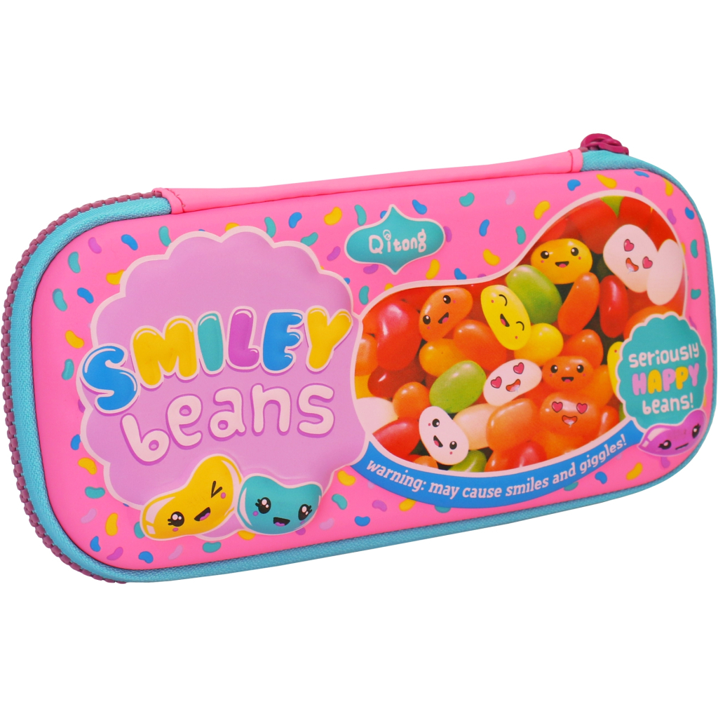 Пенал Cool For School з тисненням 1 відділення Фуксія (QT-5616-Rosered) - зображення 1