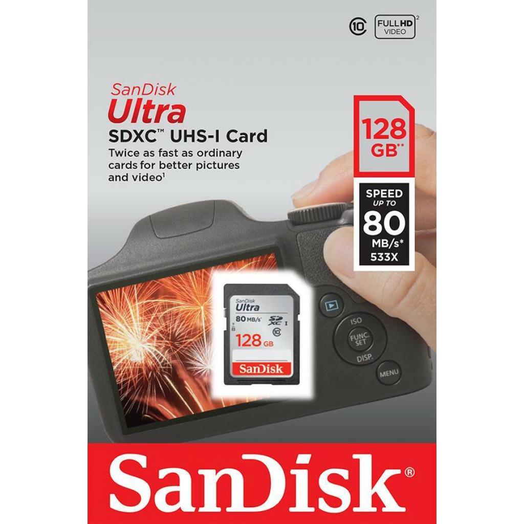 Карта пам'яті SanDisk 128GB SDXC class 10 UHS-I Ultra (SDSDUN4-128G-GN6IN) - зображення 4