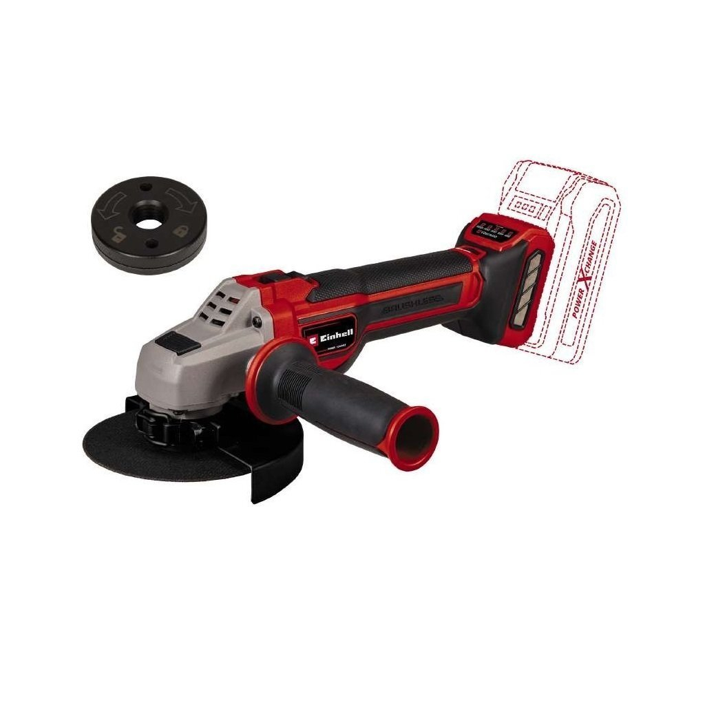Шліфувальна машина Einhell TP-AG 18/125 CE Q Li - Solo, PXC, 125мм, 18В, 3000-10500об/хв (без АКБ та ЗП) (4431155) - зображення 1