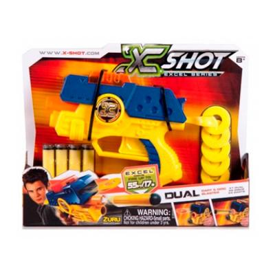 Іграшкова зброя Zuru X-Shot Скорострільний бластер Excel Мікро Подвійний удар (3602) - изображение 2