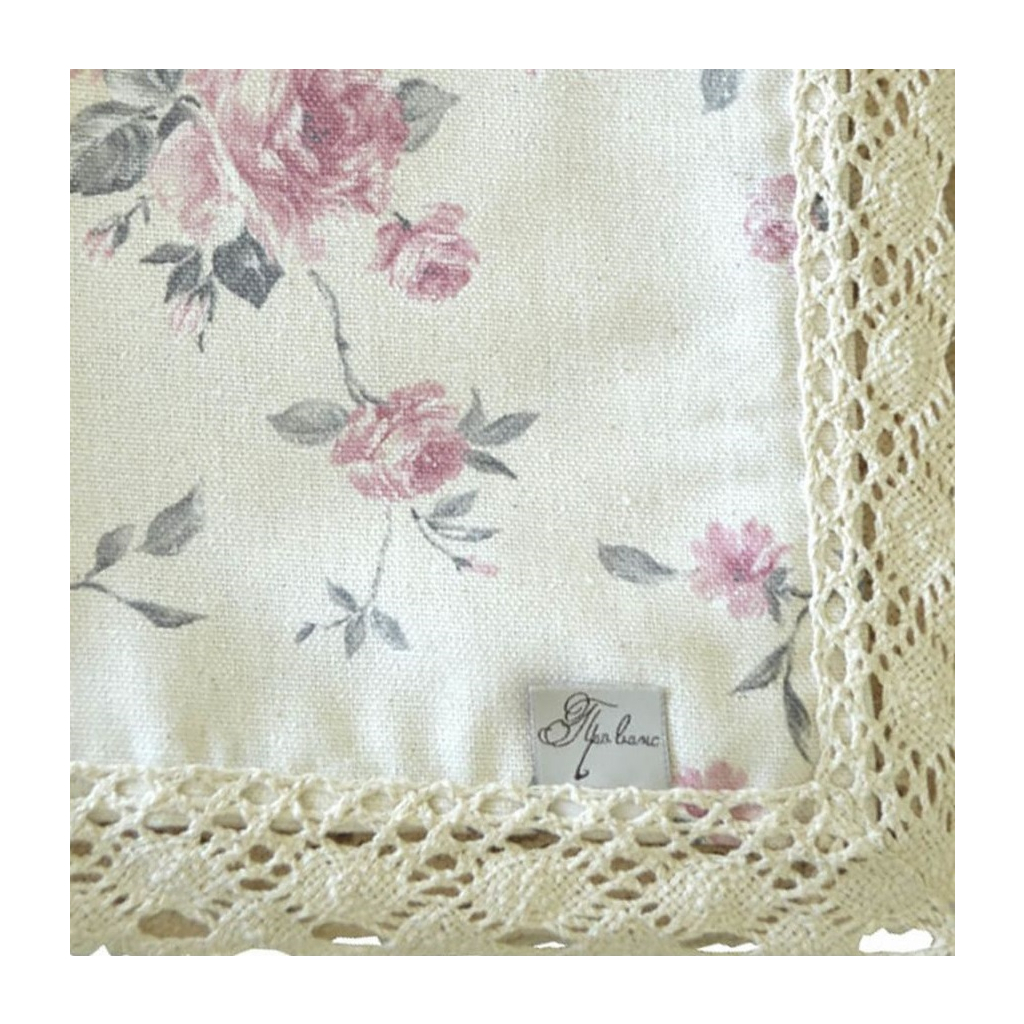 Серветка на стіл Прованс Bella Троянди з мереживом 35х45 (4823093416833) - зображення 2