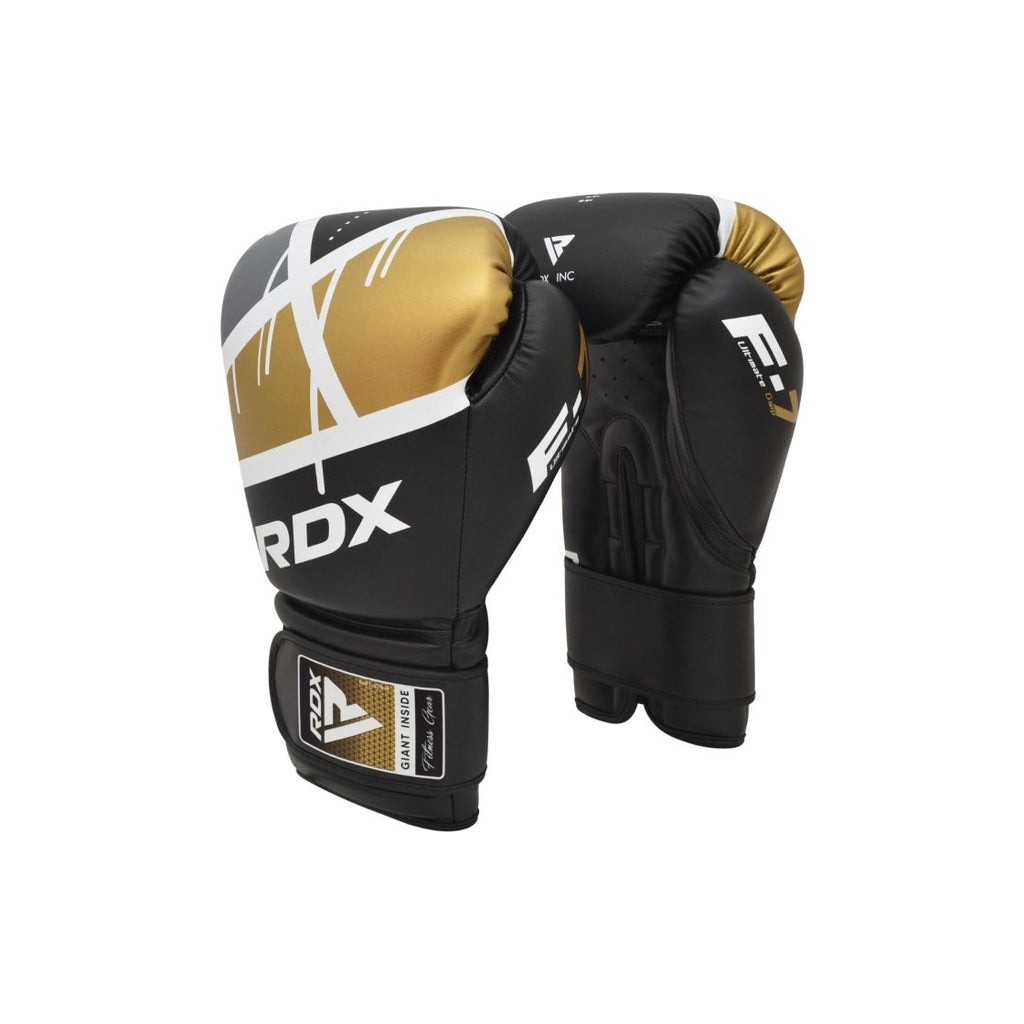 Боксерські рукавички RDX F7 Ego Black Golden 12 унцій (BGR-F7BGL-12oz) - зображення 2