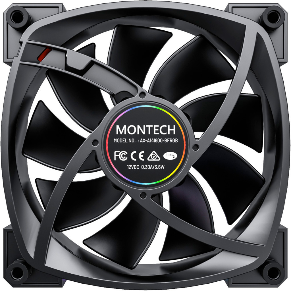 Кулер до корпусу MONTECH RX120 PWM BLACK - зображення 4