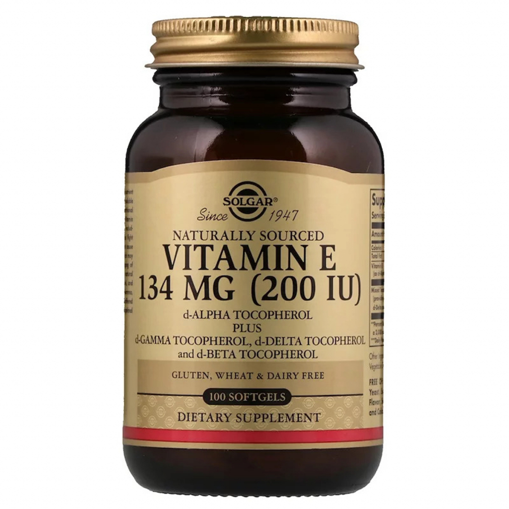 Вітамін Solgar Вітамін Е, 134 мг (200 IU), d-Alpha Tocopherol & Mixed Tocop (SOL-03501) - зображення 1