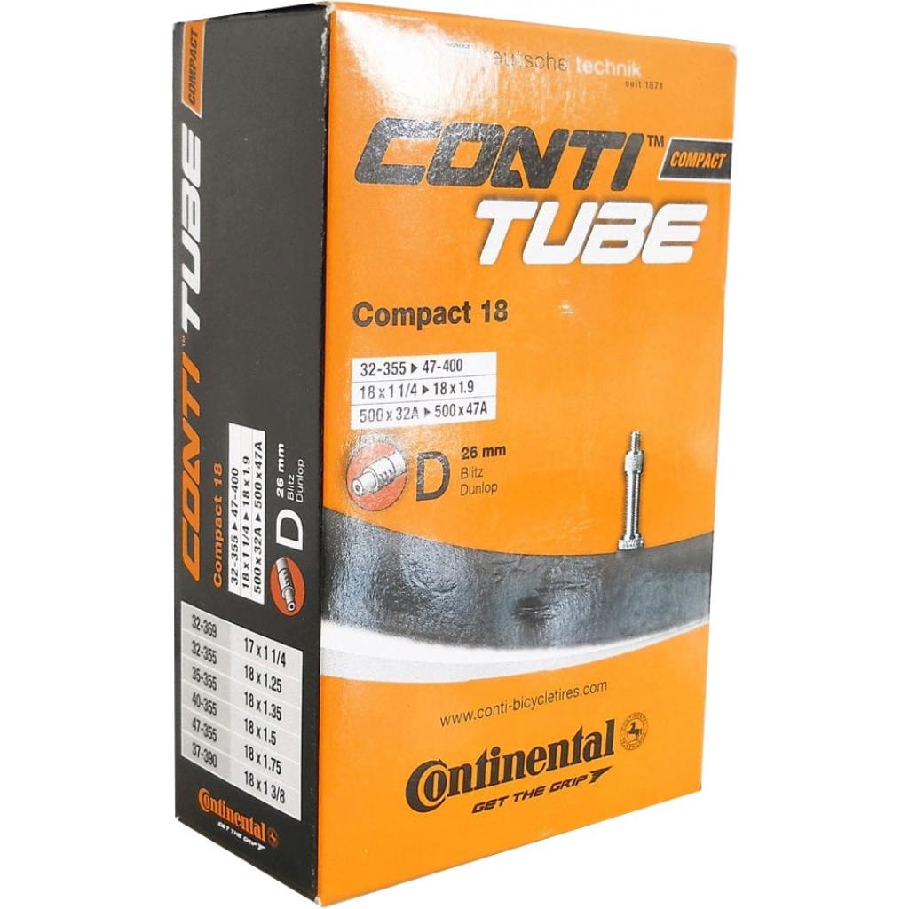 Велосипедна камера Continental Compact 18" 32-355 / 47-400 DV26mm (181181) - зображення 1