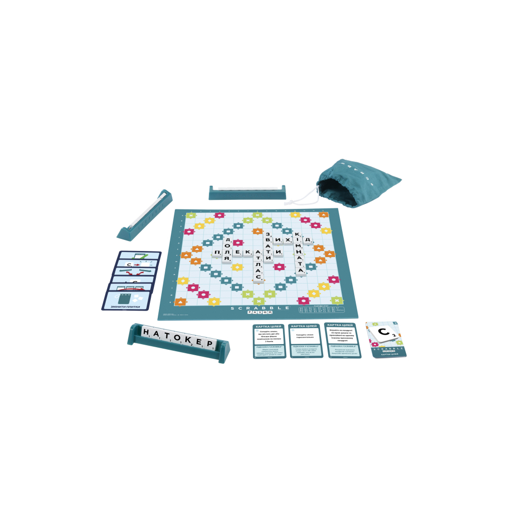 Настільна гра Scrabble Скрабл Оригінал українською (HXW21) - изображение 3