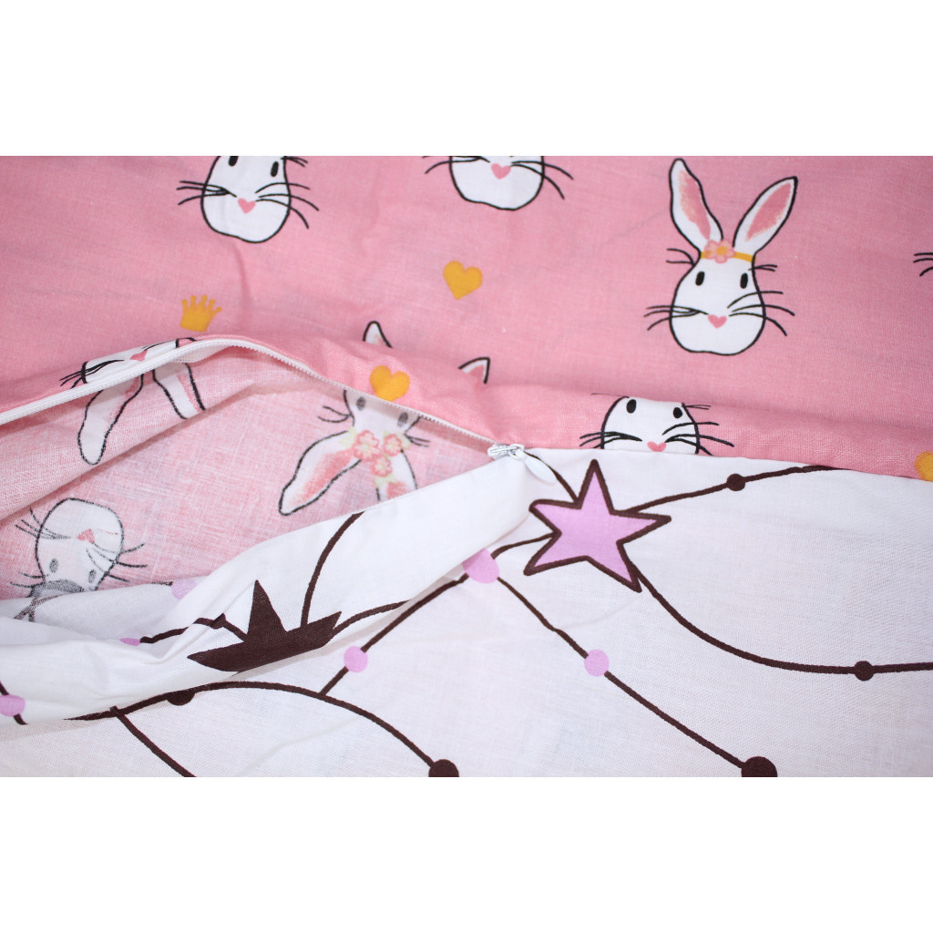 Постільна білизна MirSon Бязь Ranforce Elite 17-0528 Bunnies pink Односпальний (2200004665351) - зображення 6