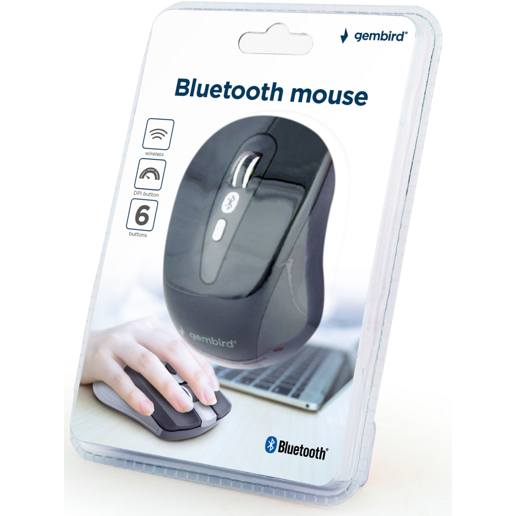 Мишка Gembird MUSWB-6B-01 Bluetooth Black (MUSWB-6B-01) - зображення 3