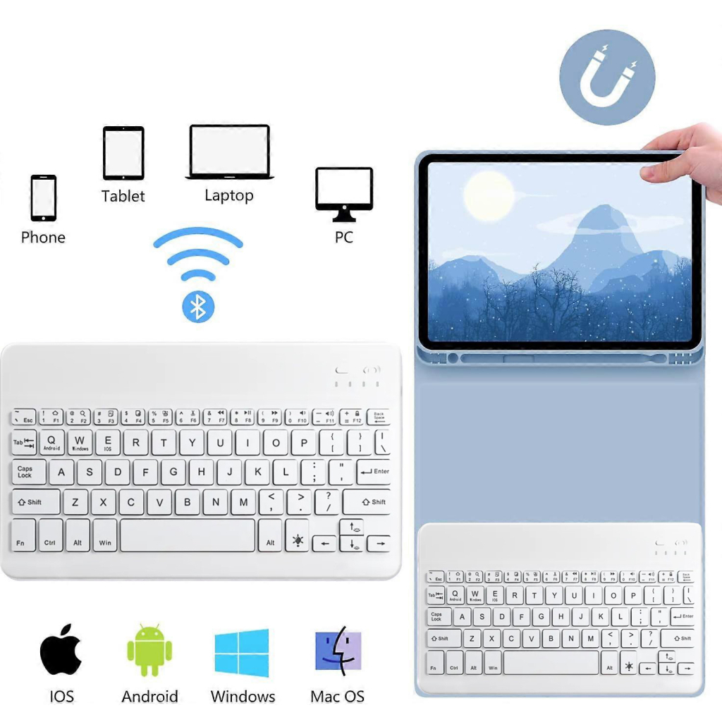 Чохол до планшета BeCover with keyboard Apple iPad Mini 6 2021 Light Blue (712989) - зображення 5