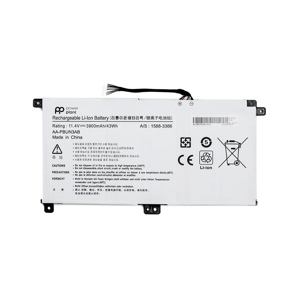 Акумулятор до ноутбука PowerPlant SAMSUNG Notebook 5 NP530E5M (AA-PBUN3AB) 11.4V 3900mAh (NB490165) - зображення 1