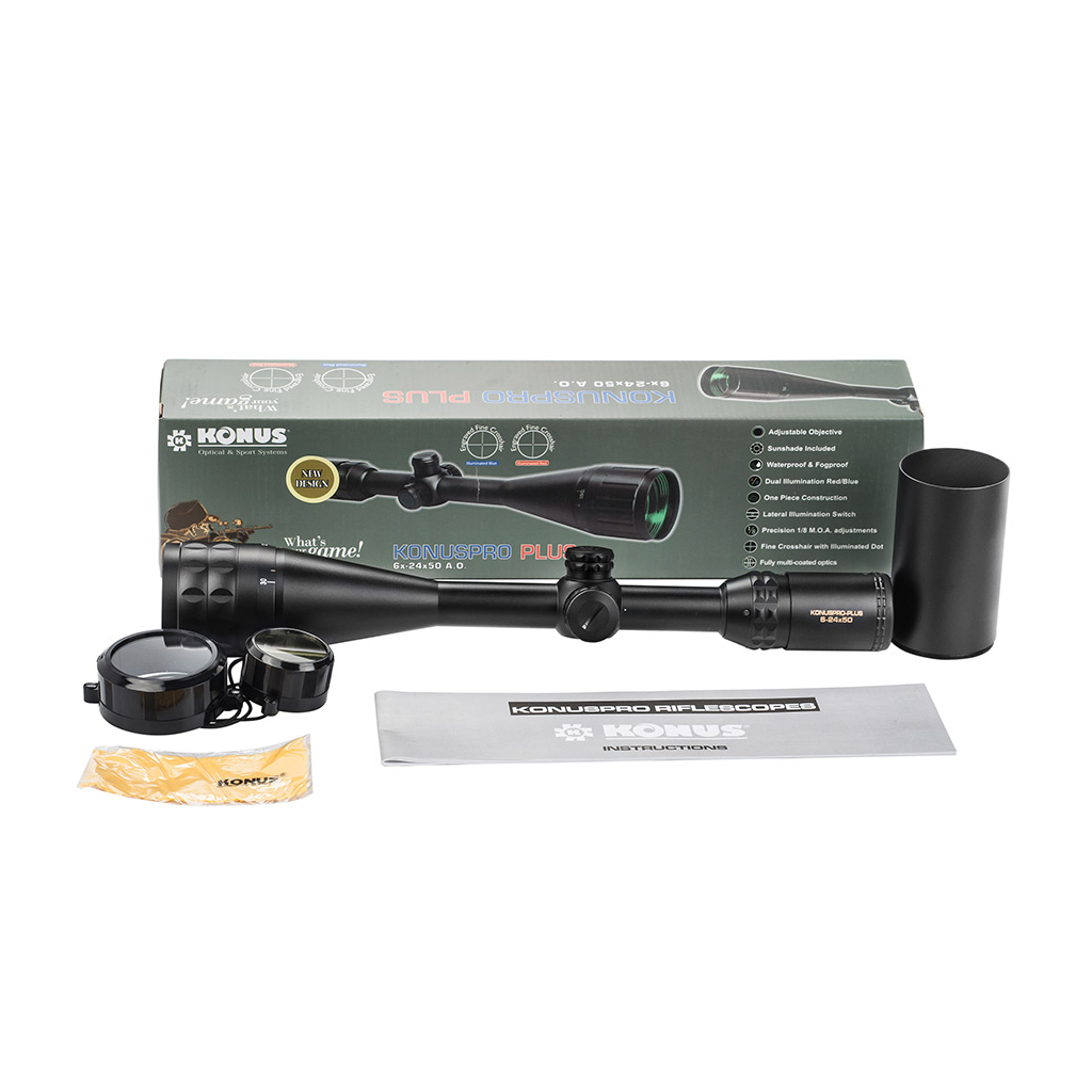 Оптичний приціл Konus KonusPro-Plus 6-24x50 30/30 IR AO (7274) - зображення 3