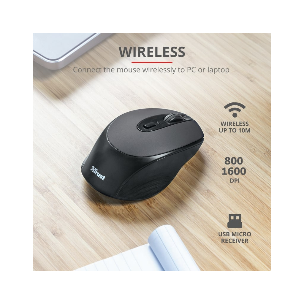 Мишка Trust Zaya Rechargeable Wireless Black (23809) - зображення 9
