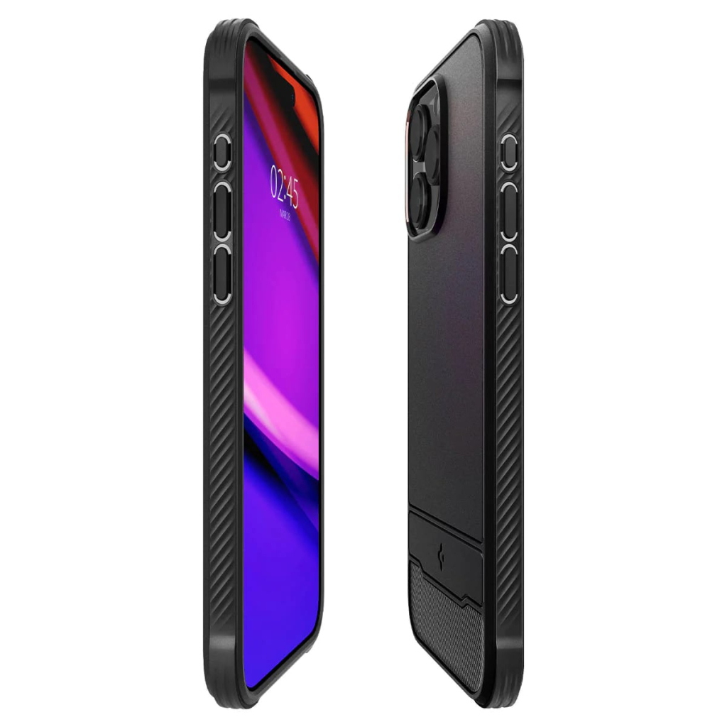 Чохол до мобільного телефона Spigen Apple iPhone 15 Pro Rugged Armor MagFit Matte Black (ACS06703) - зображення 6