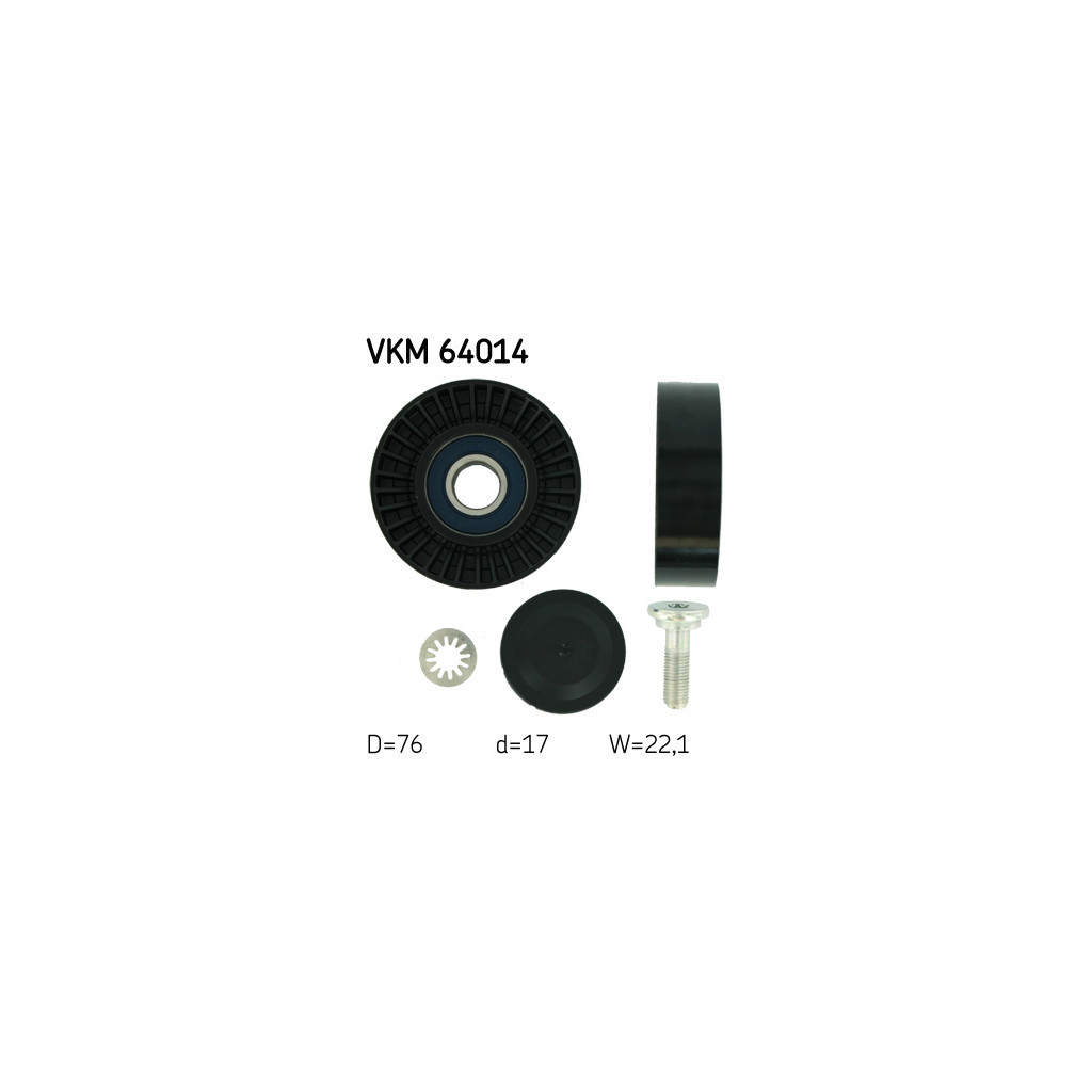 Ролик натягувача ременя SKF VKM 64014 - зображення 1