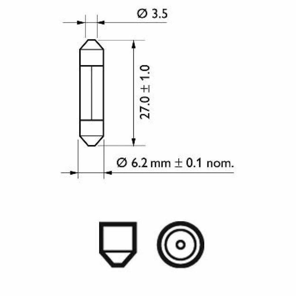 Автолампа Philips 3W (12818 CP) - зображення 3