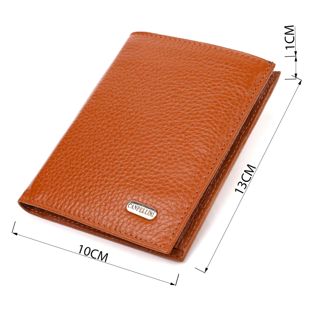 Гаманець Canpellini З натуральної шкіри Рудий (21754) - зображення 3