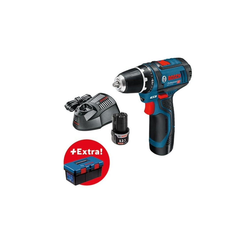 Шуруповерт Bosch GSR 12V-15 акумуляторний, 12В, 2x2Ач, GAL1 (0.615.990.L28) - зображення 2