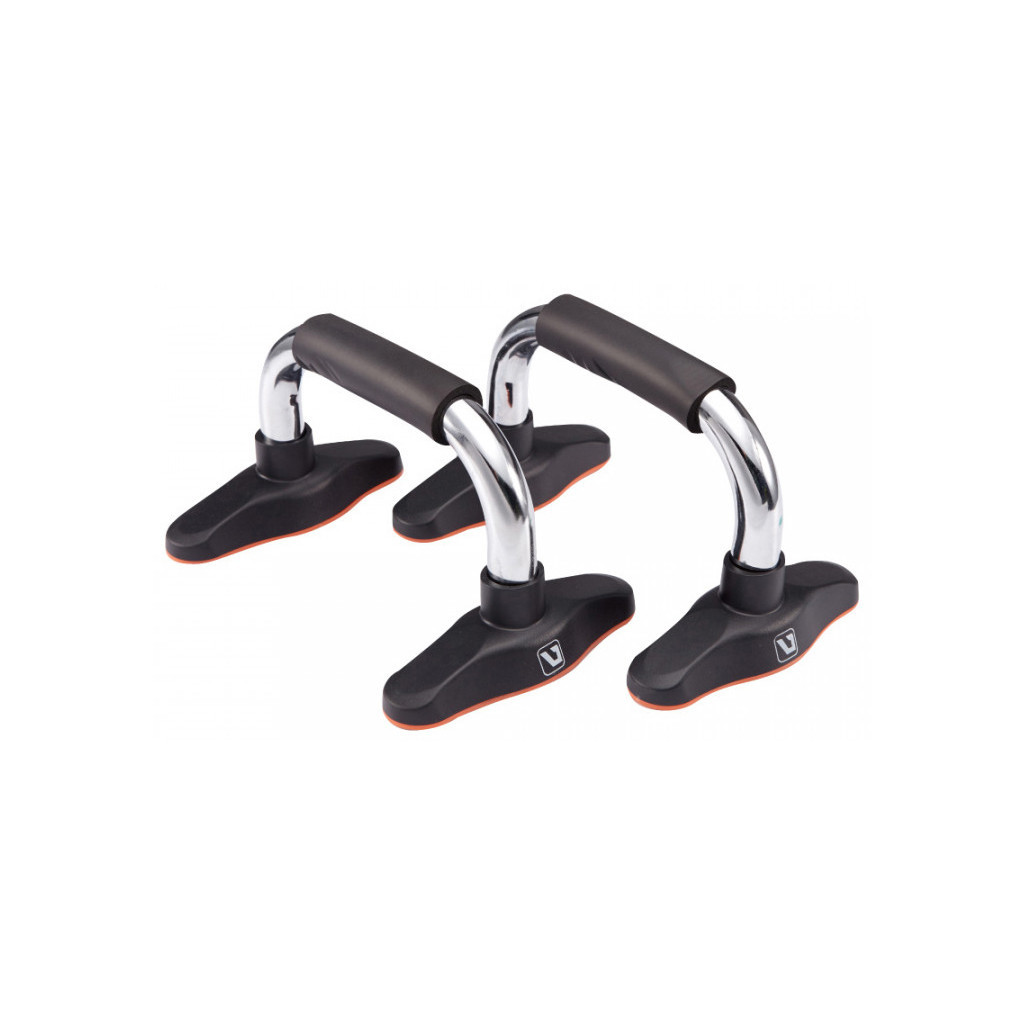 Упори для віджимань LiveUp Chrome Push Up Bar LS3162 чорний 16х25х15.5см (6951376107227) - зображення 1