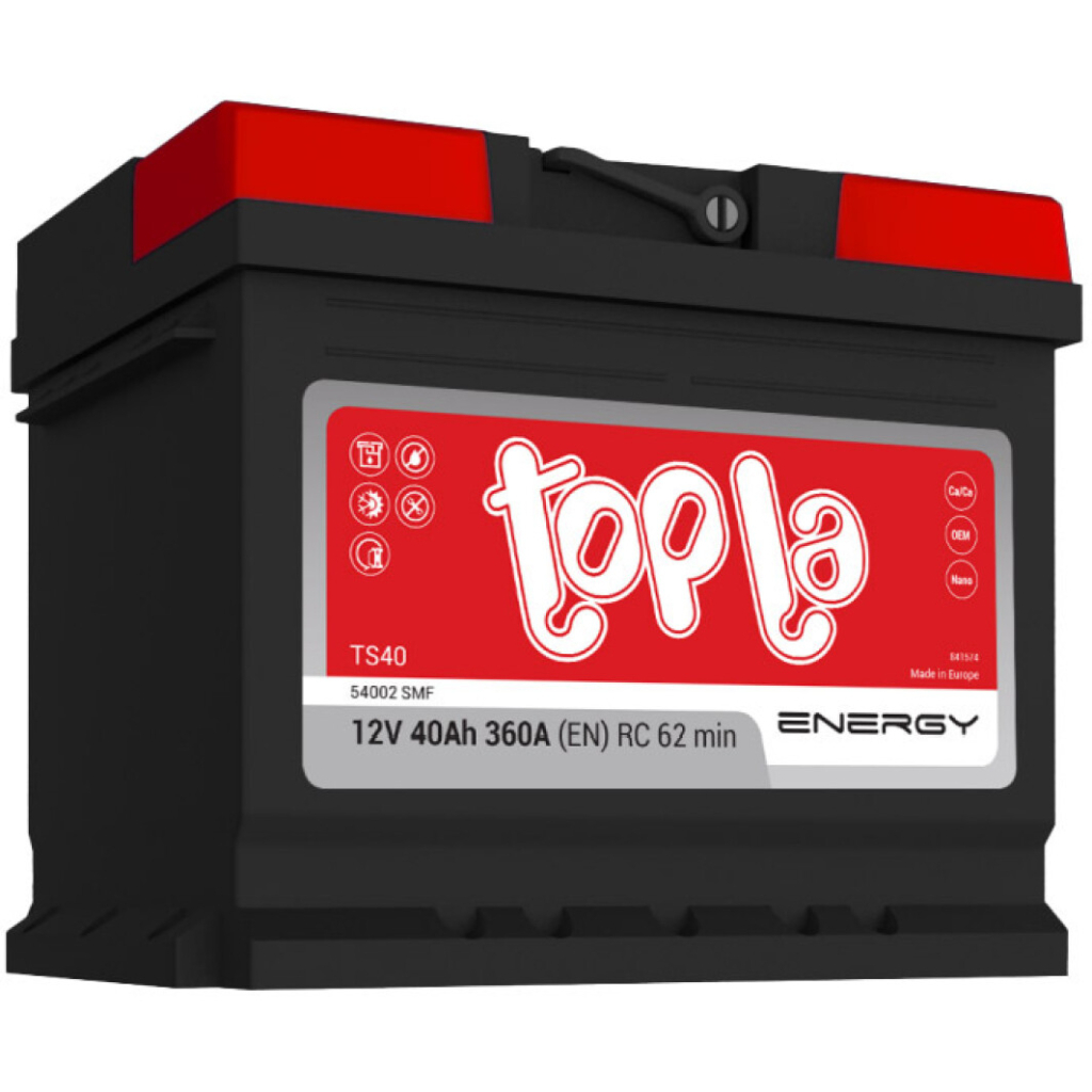 Акумулятор автомобільний Topla 40 Ah/12V Energy Euro (108 044) - зображення 1