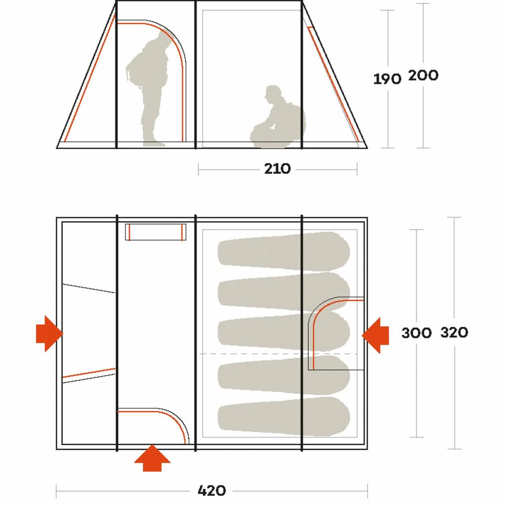 Намет Ferrino Proxes 5 Blue (928241) - зображення 4