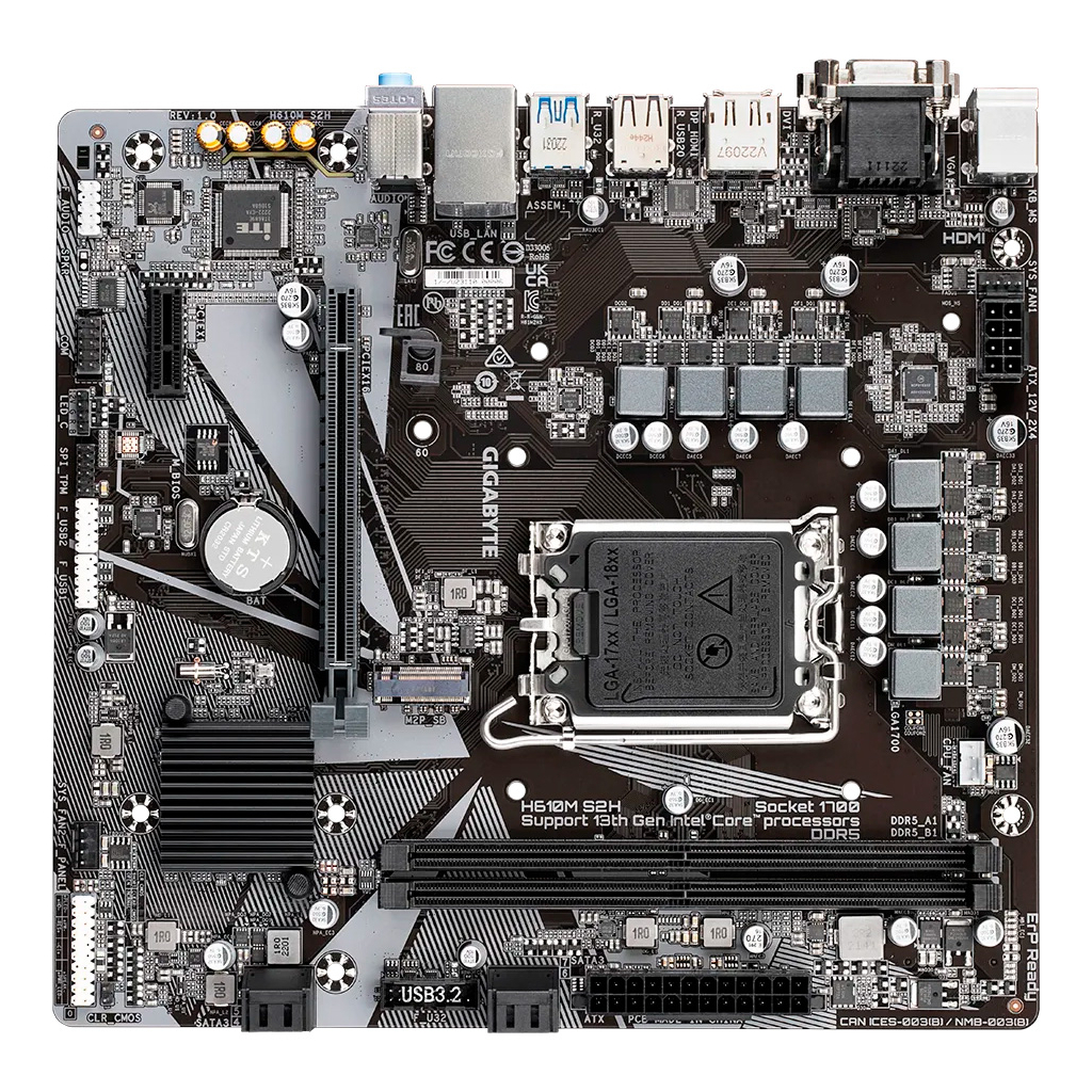Материнська плата GIGABYTE H610M S2H - зображення 4