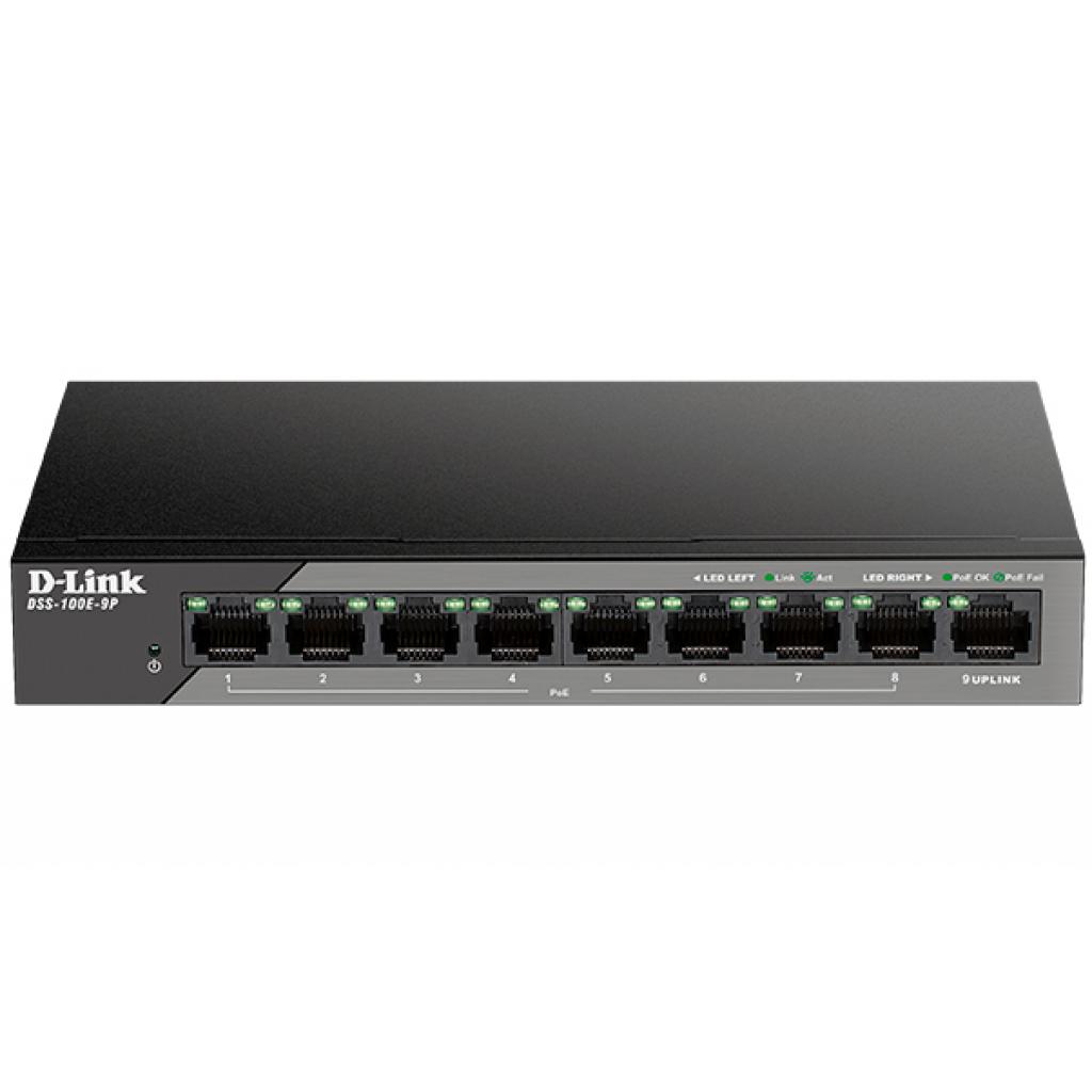 Комутатор мережевий D-Link DSS-100E-9P - зображення 1