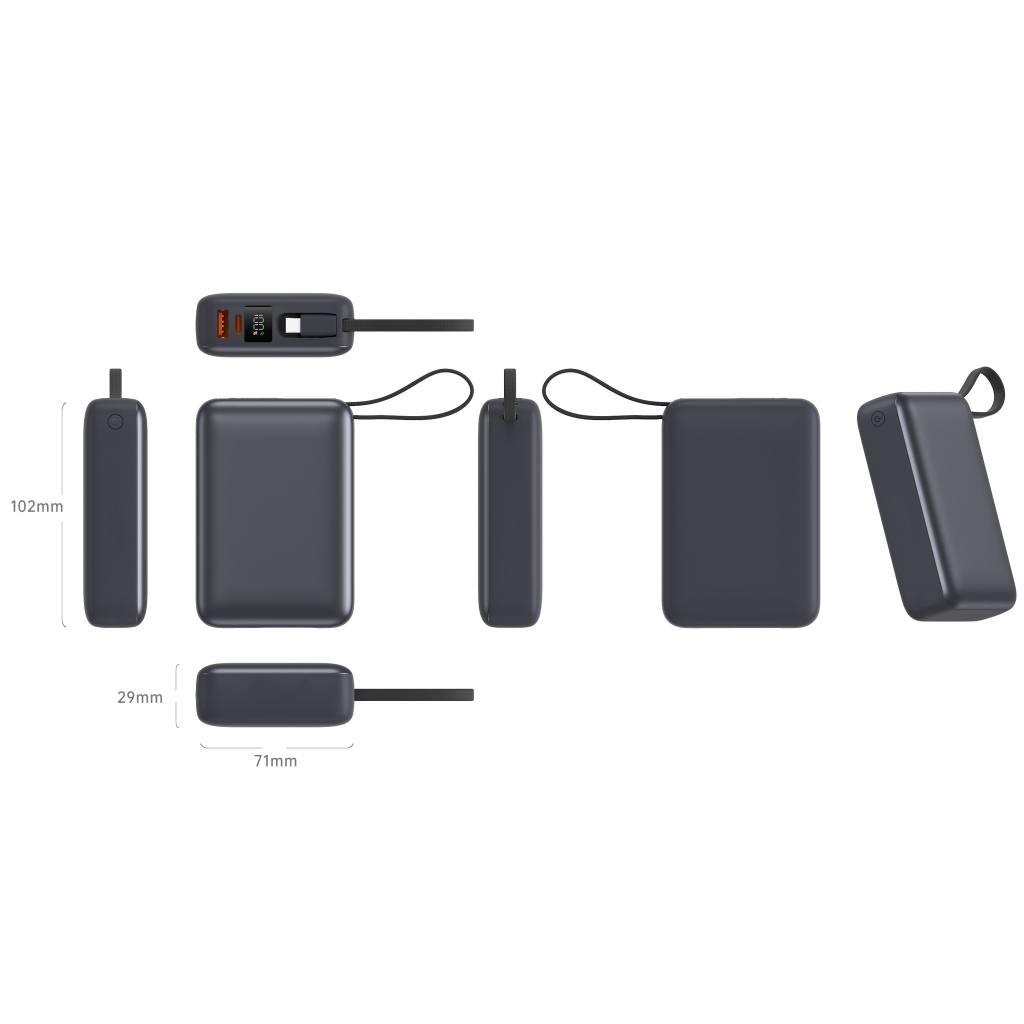 Батарея універсальна Vinga 20000 mAh 45W Display Cable (VPBB2045C) - зображення 7