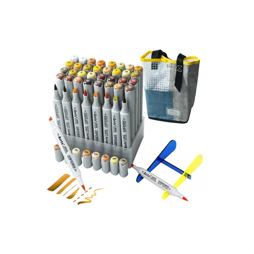 Художній маркер Arrtx Спиртові Oros ASM-03YL 40 кольорів, жовті відтінки (LC302499) - picture 1